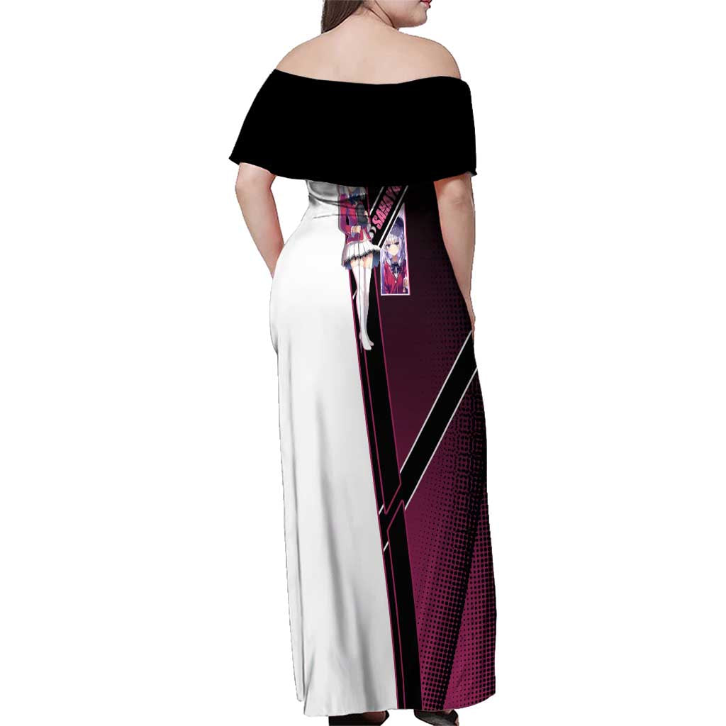 Arisu Sakayanagi Family Matching Off Shoulder Maxi Dress and Hawaiian Shirt Refined High-Class Anime Style