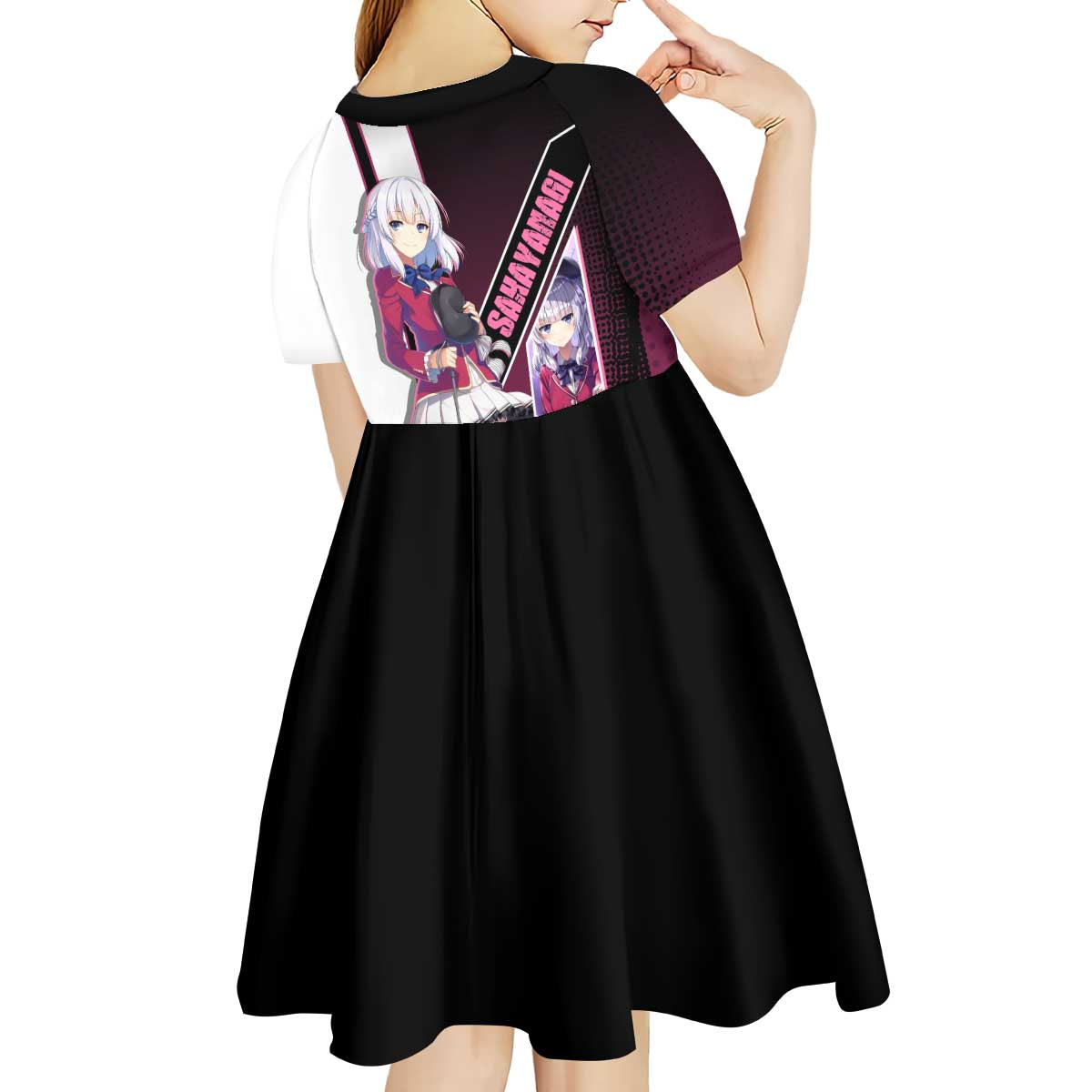 Arisu Sakayanagi Kid Short Sleeve Dress Refined High-Class Anime Style