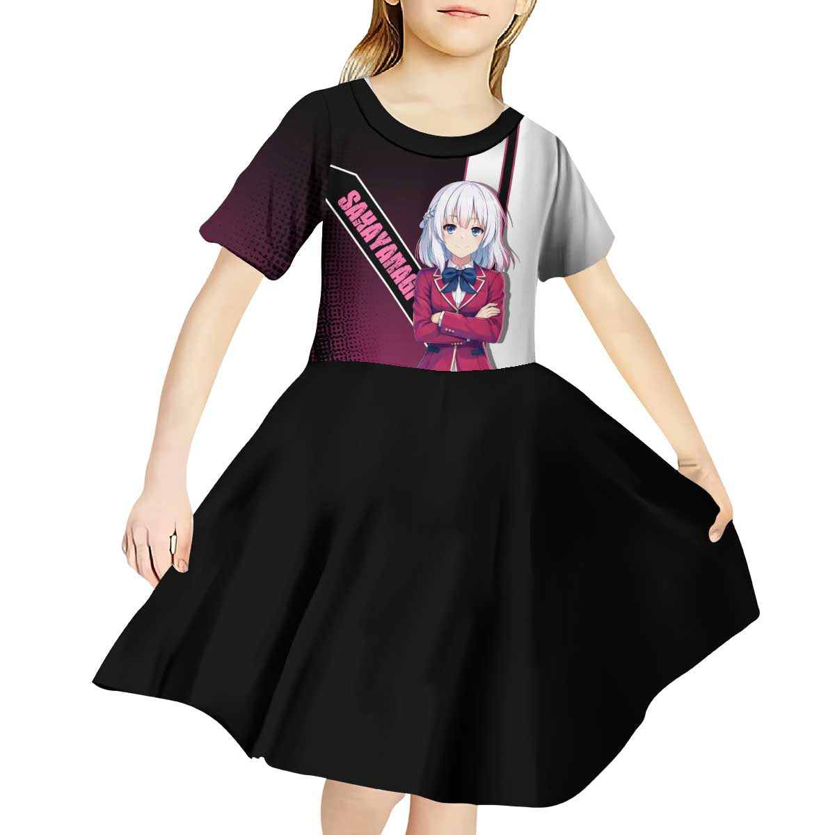 Arisu Sakayanagi Kid Short Sleeve Dress Refined High-Class Anime Style