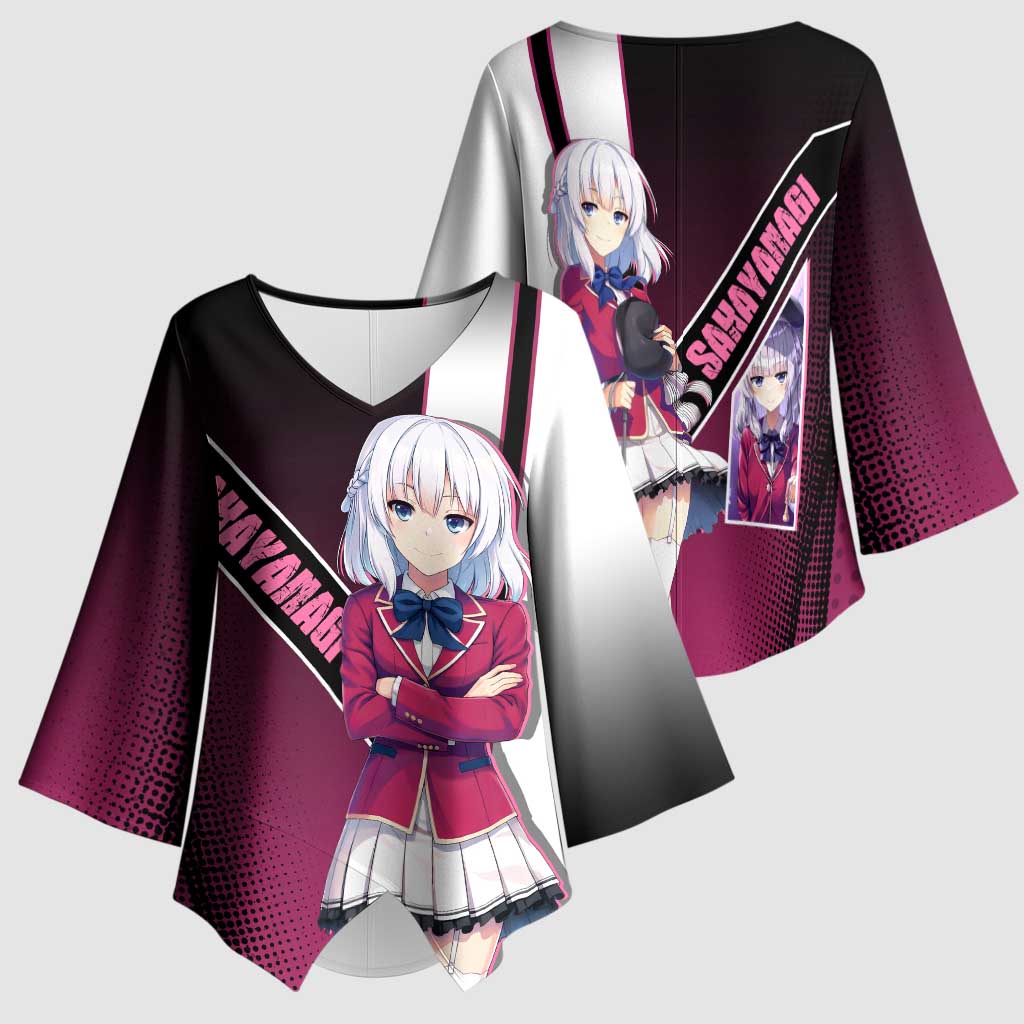 Arisu Sakayanagi Kimono Sleeve Blouse Refined High-Class Anime Style