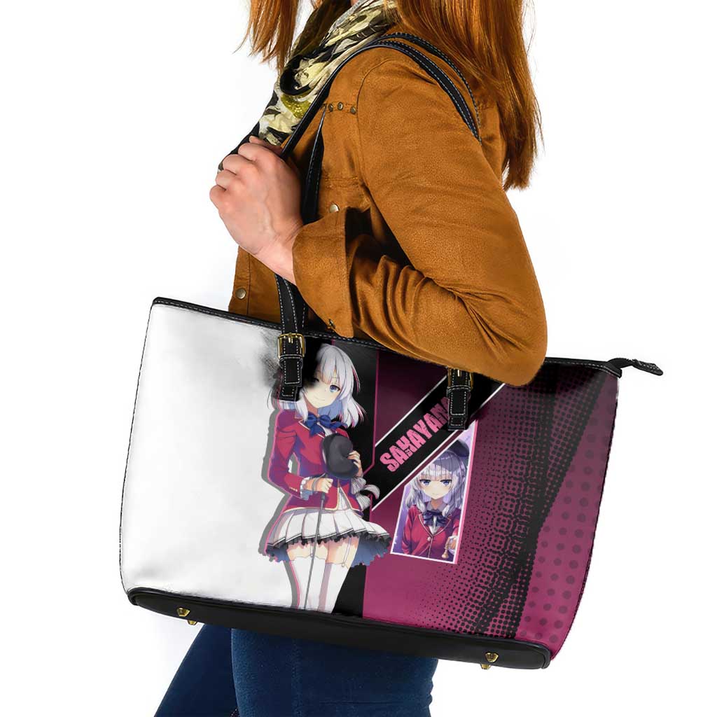 Arisu Sakayanagi Leather Tote Bag Refined High-Class Anime Style