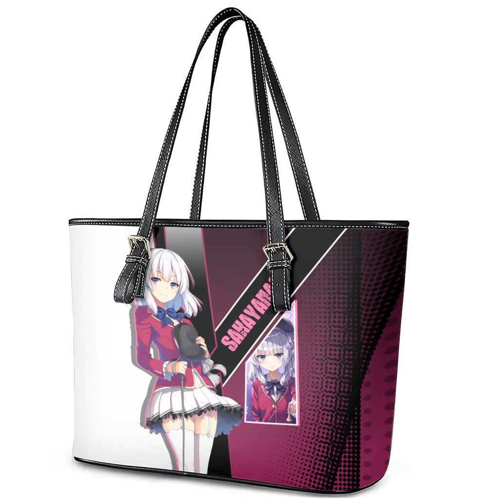 Arisu Sakayanagi Leather Tote Bag Refined High-Class Anime Style