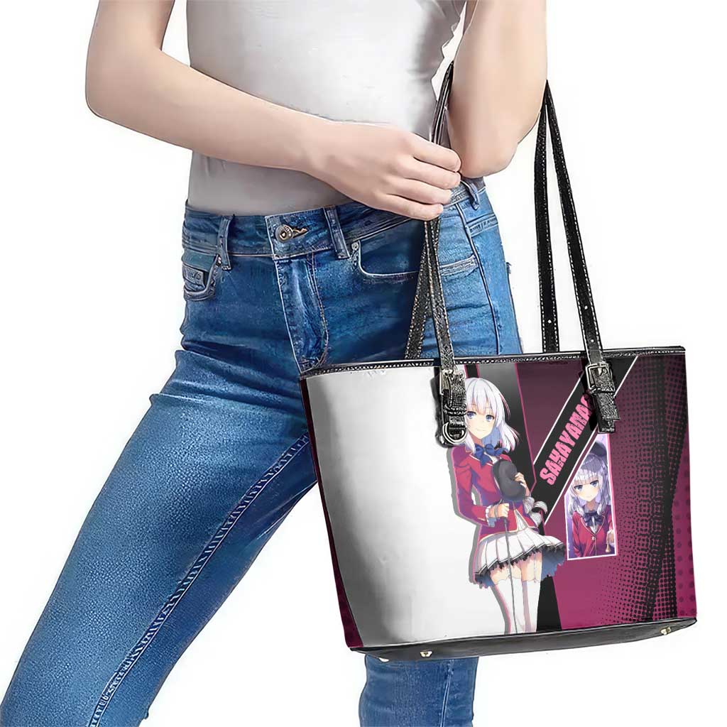 Arisu Sakayanagi Leather Tote Bag Refined High-Class Anime Style