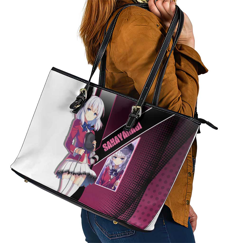 Arisu Sakayanagi Leather Tote Bag Refined High-Class Anime Style