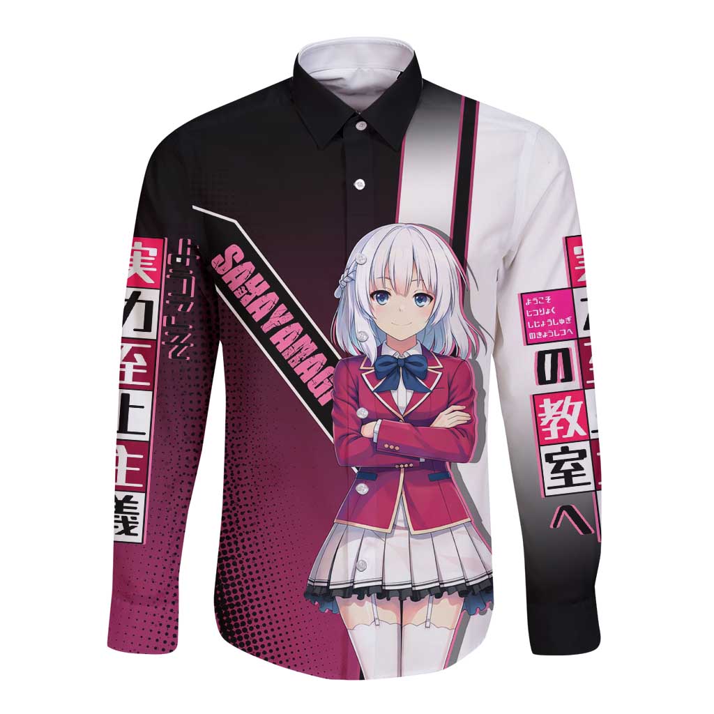 Arisu Sakayanagi Long Sleeve Button Shirt Refined High-Class Anime Style