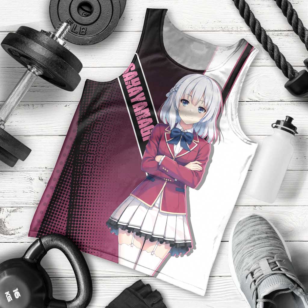 Arisu Sakayanagi Men Tank Top Refined High-Class Anime Style