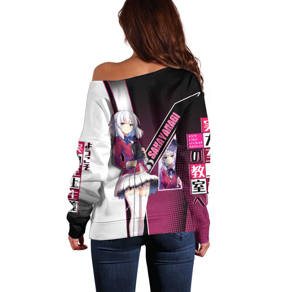 Arisu Sakayanagi Off Shoulder Sweater Refined High-Class Anime Style