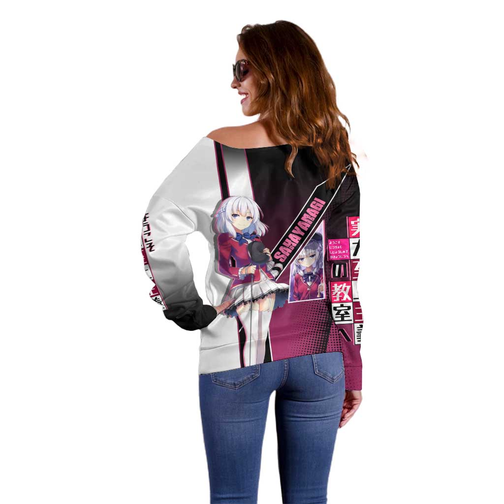 Arisu Sakayanagi Off Shoulder Sweater Refined High-Class Anime Style