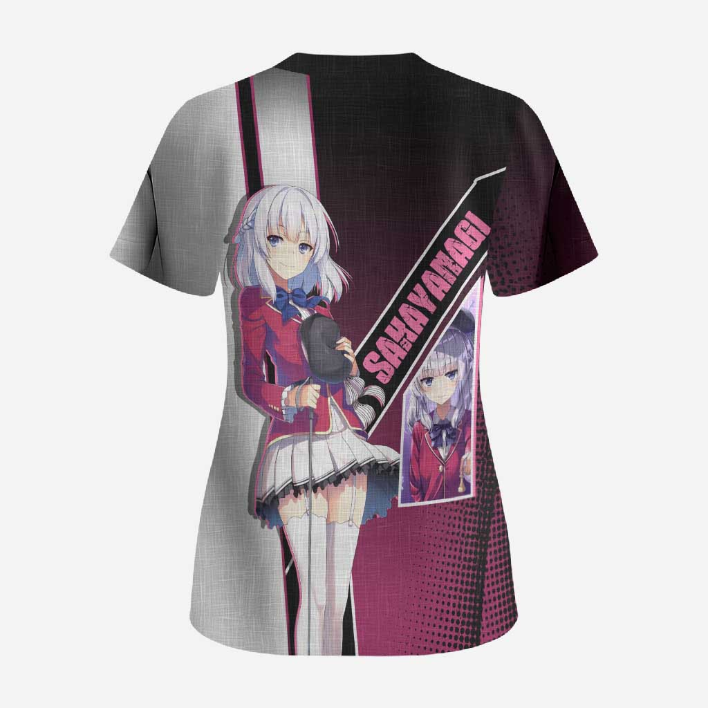 Arisu Sakayanagi Scrub Top Refined High-Class Anime Style
