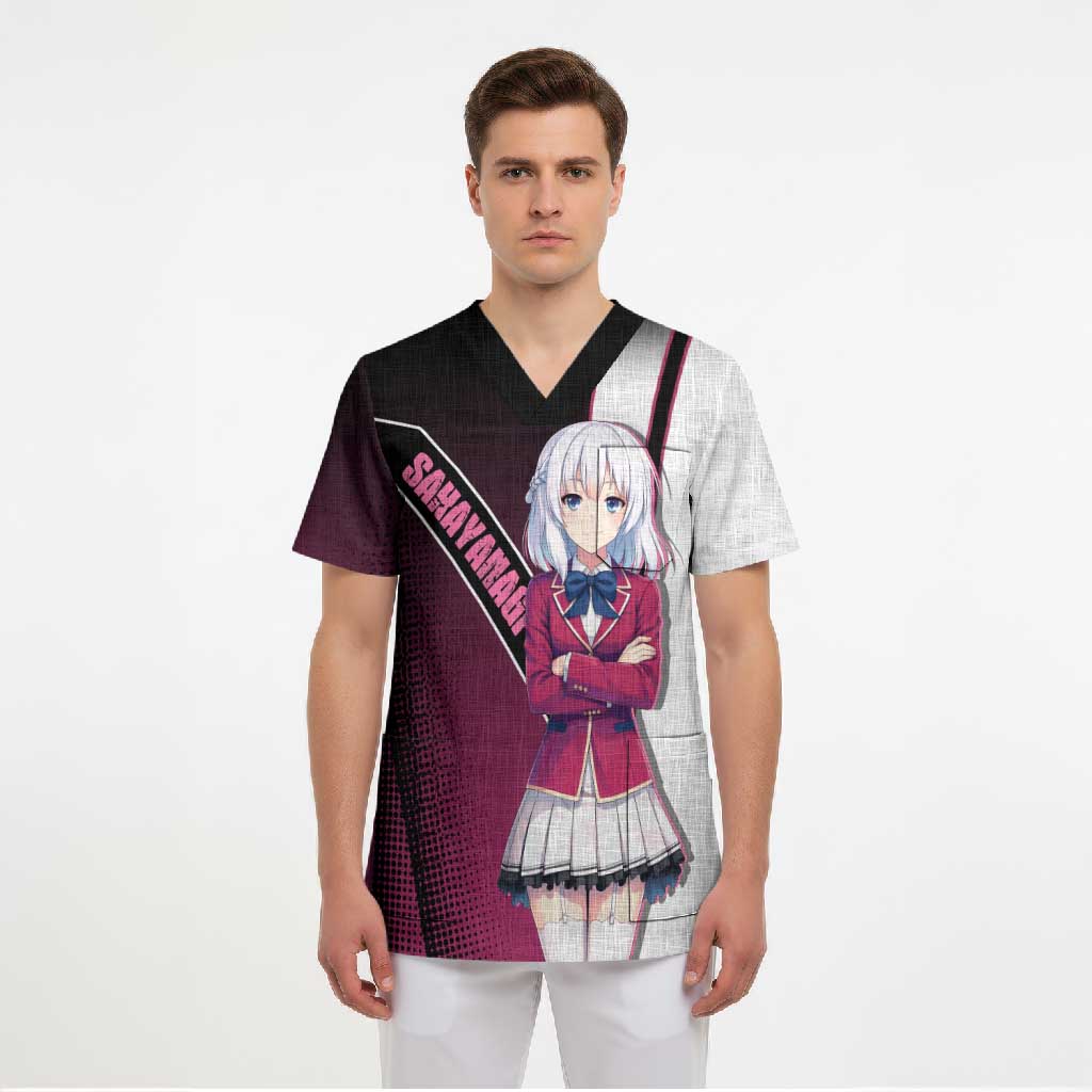 Arisu Sakayanagi Scrub Top Refined High-Class Anime Style