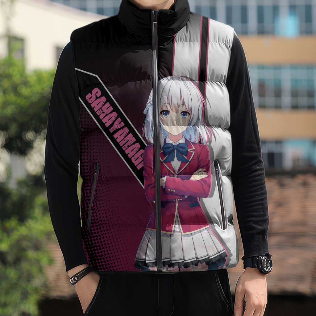Arisu Sakayanagi Sleeveless Puffer Jacket Refined High-Class Anime Style