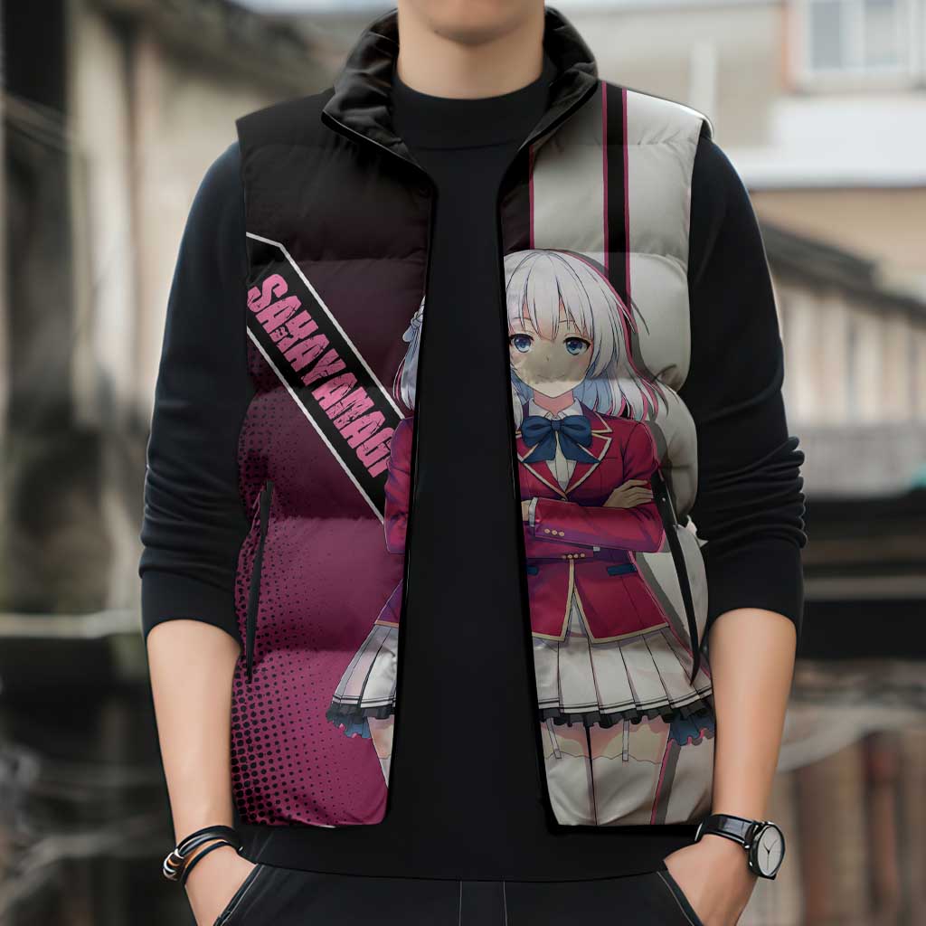 Arisu Sakayanagi Sleeveless Puffer Jacket Refined High-Class Anime Style
