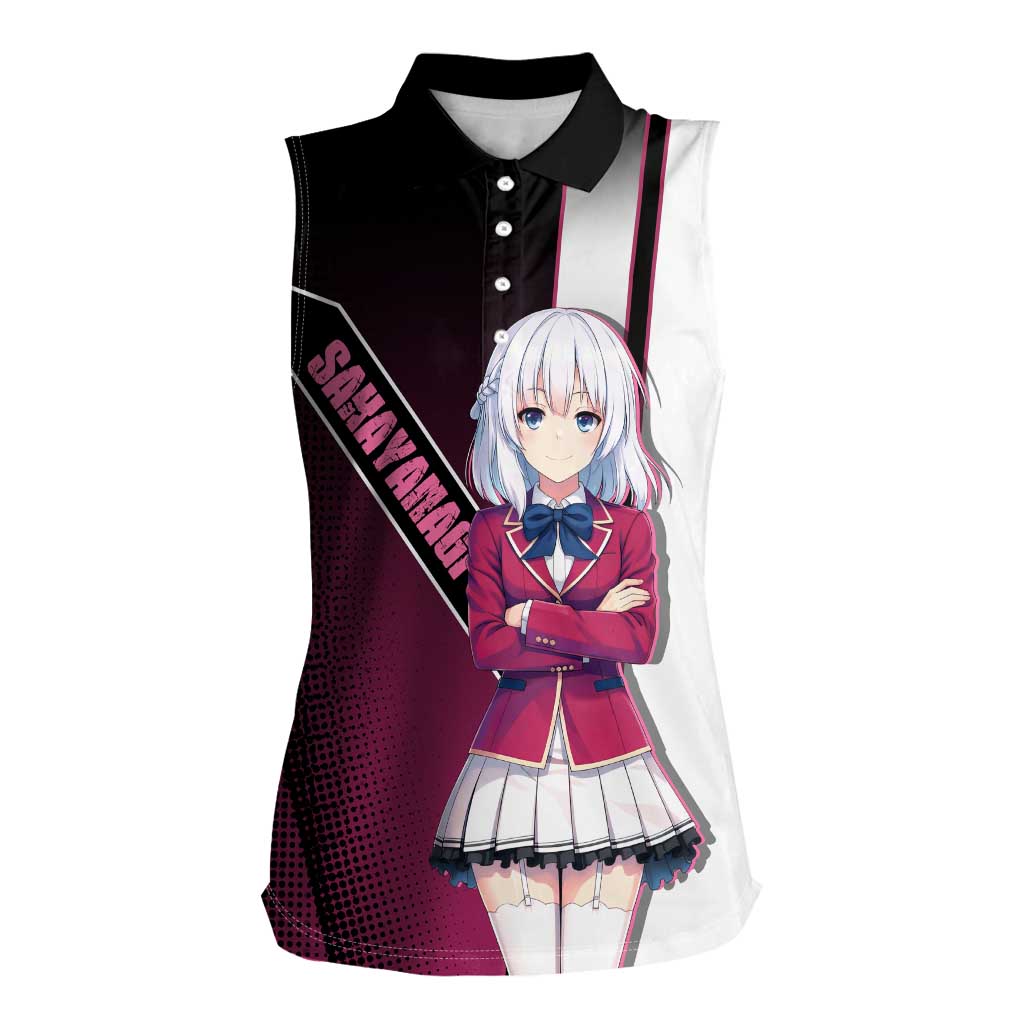 Arisu Sakayanagi Women Sleeveless Polo Shirt Refined High-Class Anime Style