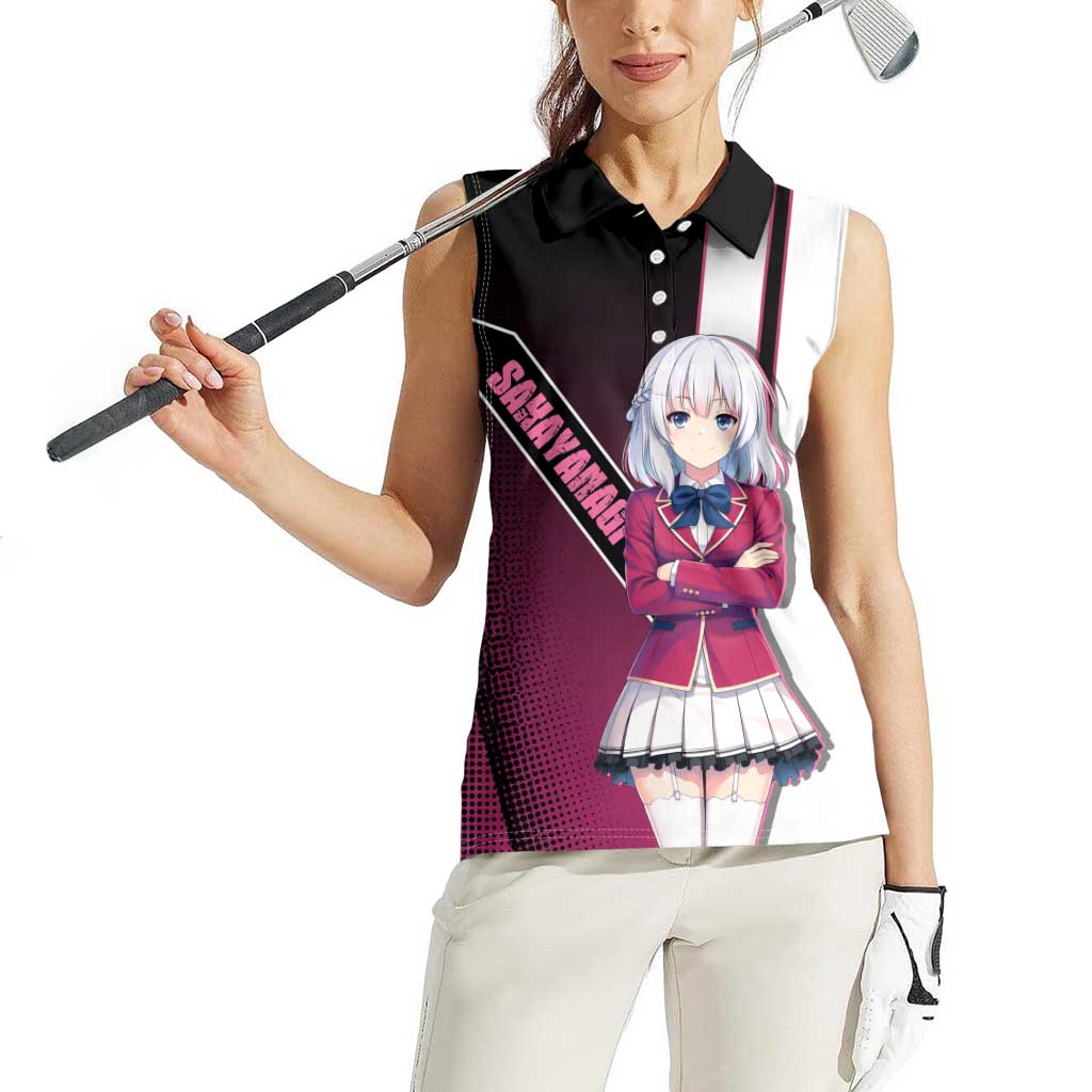 Arisu Sakayanagi Women Sleeveless Polo Shirt Refined High-Class Anime Style
