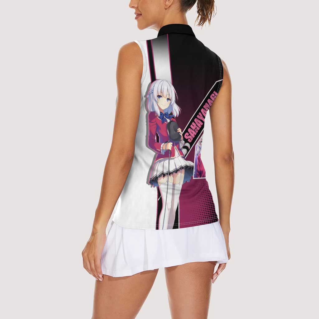 Arisu Sakayanagi Women Sleeveless Polo Shirt Refined High-Class Anime Style