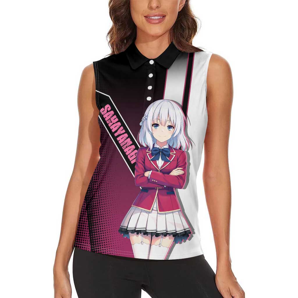 Arisu Sakayanagi Women Sleeveless Polo Shirt Refined High-Class Anime Style