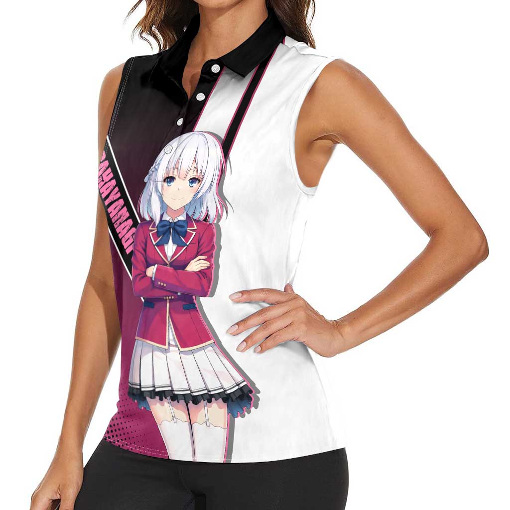 Arisu Sakayanagi Women Sleeveless Polo Shirt Refined High-Class Anime Style