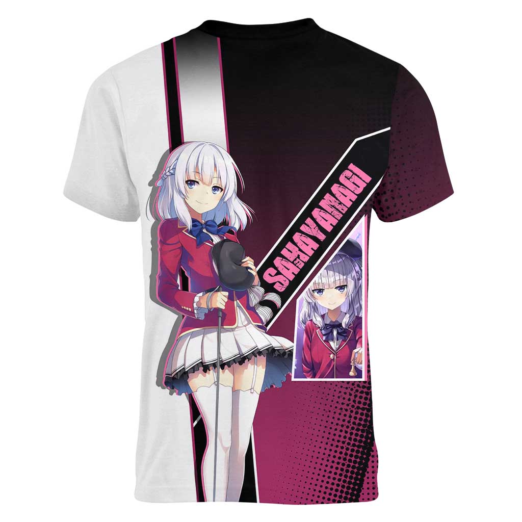Arisu Sakayanagi Women V-Neck T-Shirt Refined High-Class Anime Style