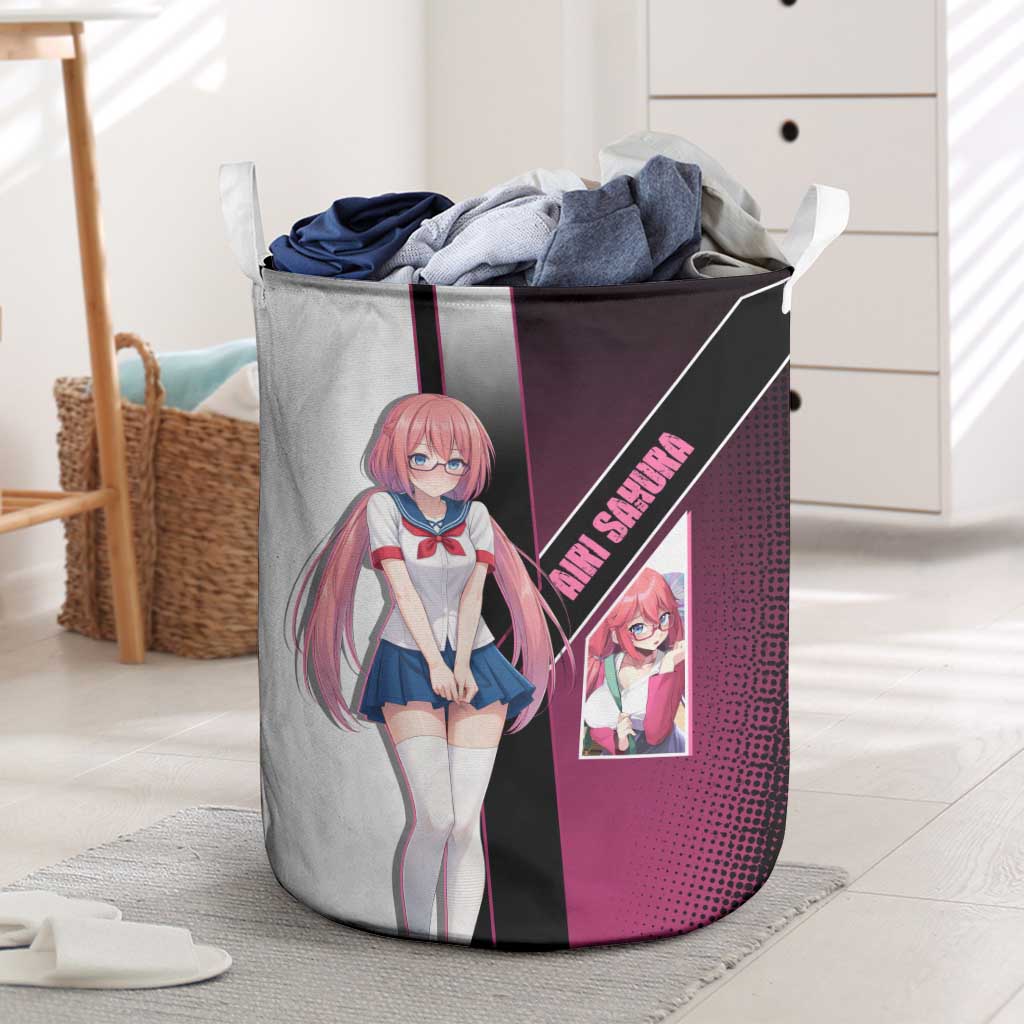 Airi Sakura Laundry Basket Shy Moe-Inspired Anime Style