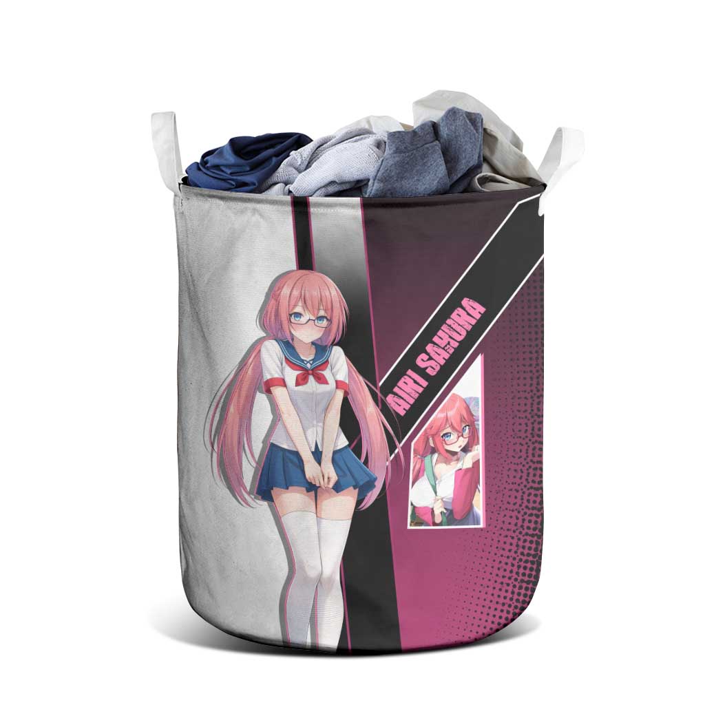 Airi Sakura Laundry Basket Shy Moe-Inspired Anime Style