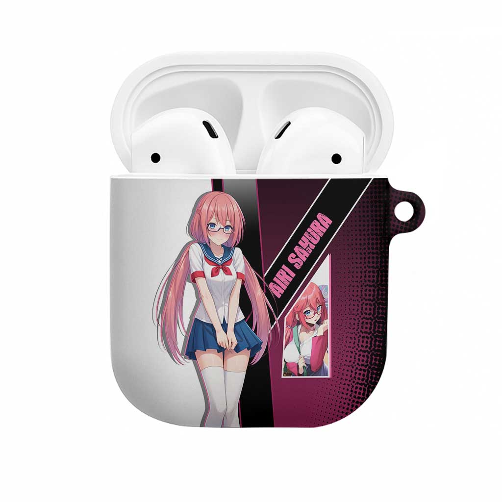 Airi Sakura AirPods Case Shy Moe-Inspired Anime Style