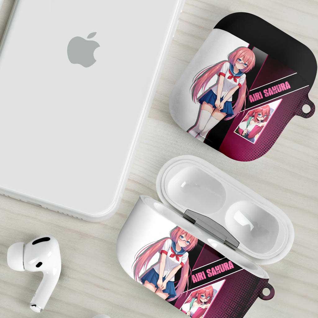Airi Sakura AirPods Case Shy Moe-Inspired Anime Style