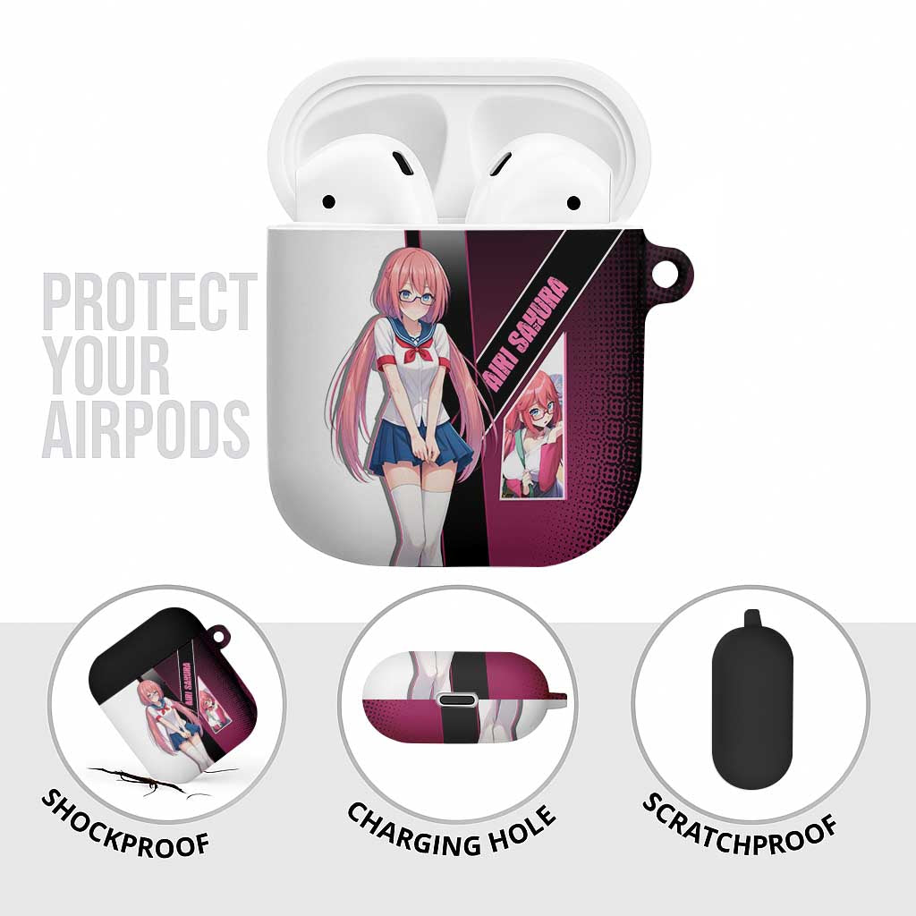 Airi Sakura AirPods Case Shy Moe-Inspired Anime Style