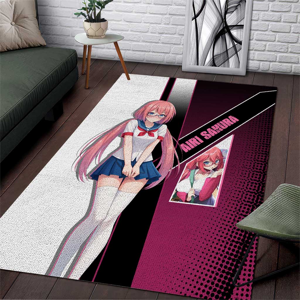 Airi Sakura Area Rug Shy Moe-Inspired Anime Style