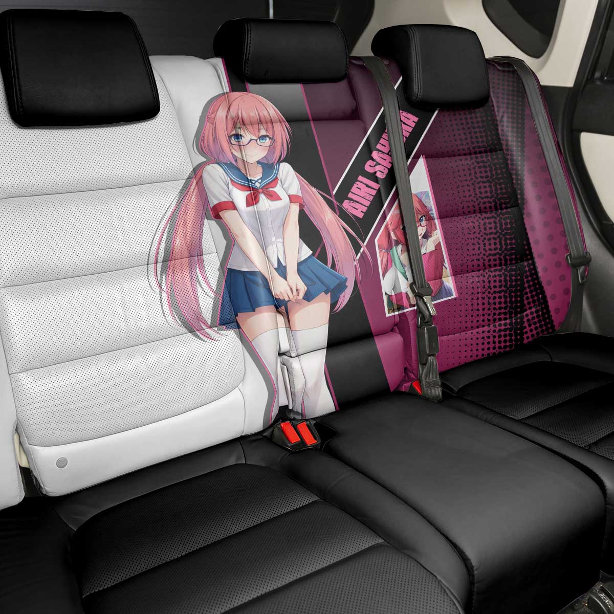 Airi Sakura Back Car Seat Cover Shy Moe-Inspired Anime Style