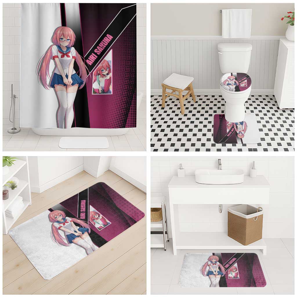 Airi Sakura Bathroom Set Shy Moe-Inspired Anime Style