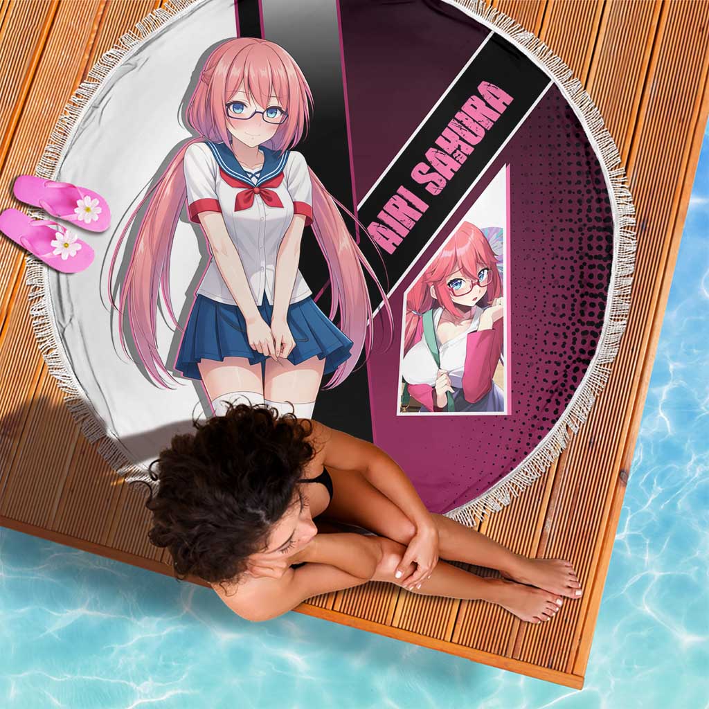 Airi Sakura Beach Blanket Shy Moe-Inspired Anime Style