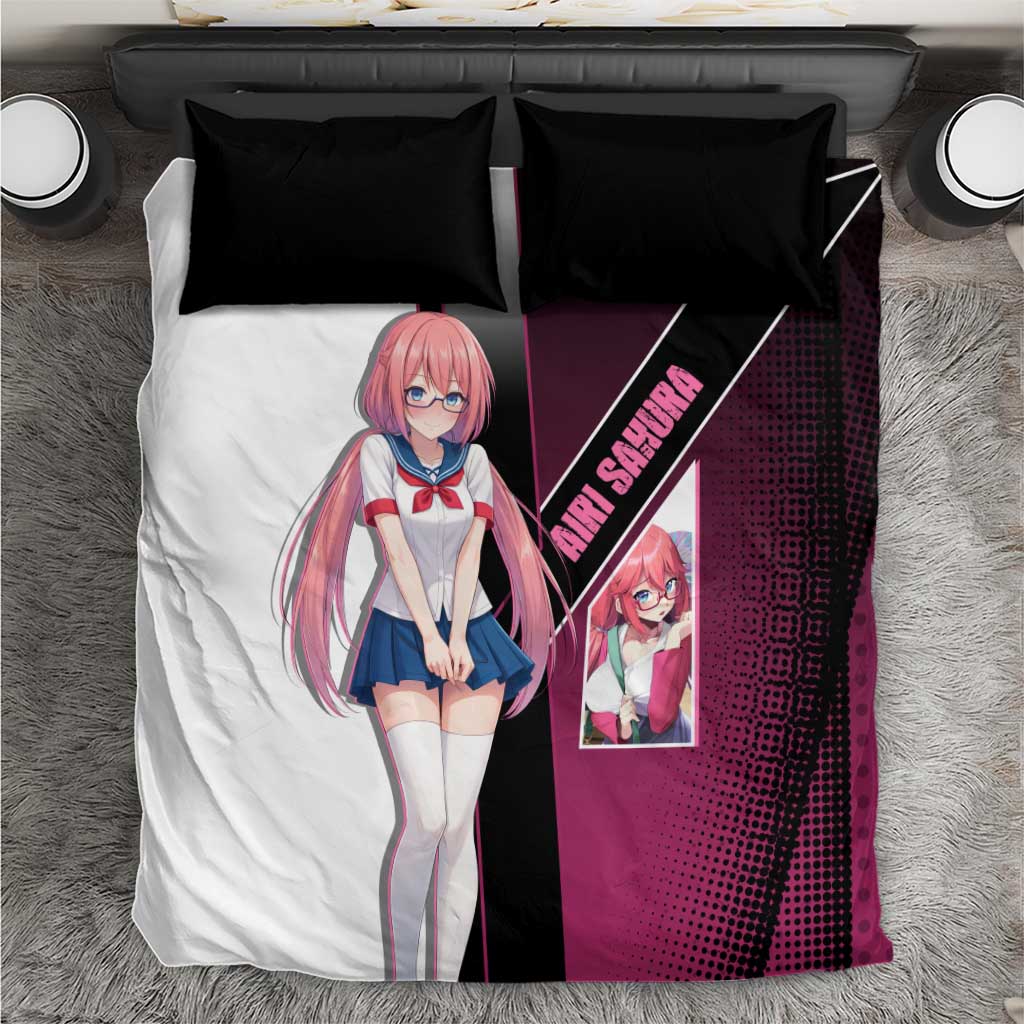 Airi Sakura Bedding Set Shy Moe-Inspired Anime Style