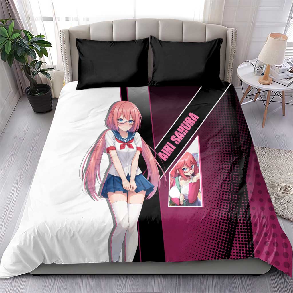 Airi Sakura Bedding Set Shy Moe-Inspired Anime Style
