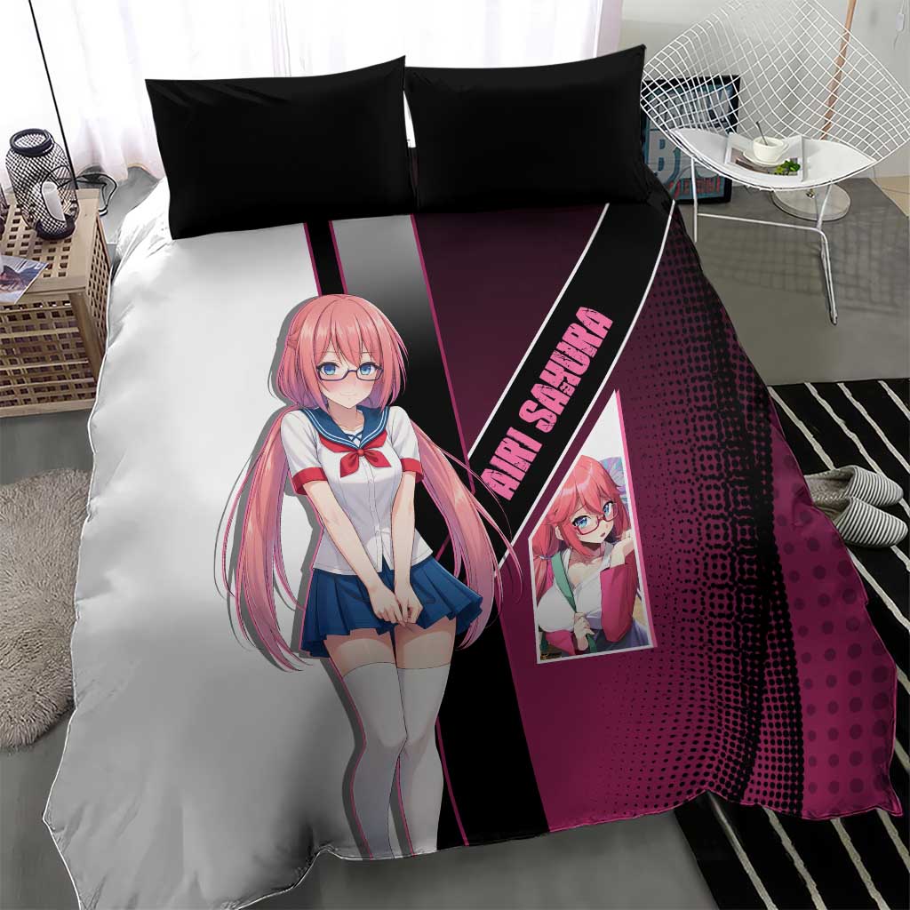 Airi Sakura Bedding Set Shy Moe-Inspired Anime Style