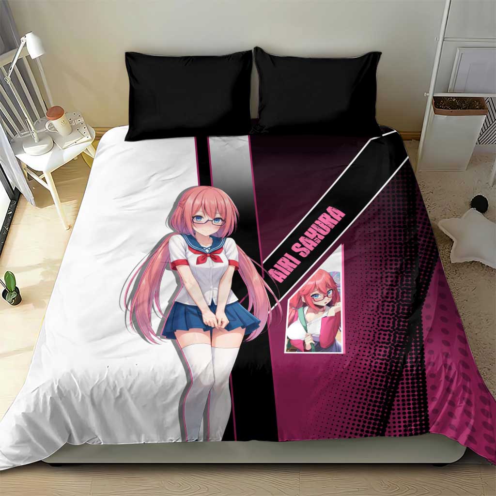 Airi Sakura Bedding Set Shy Moe-Inspired Anime Style