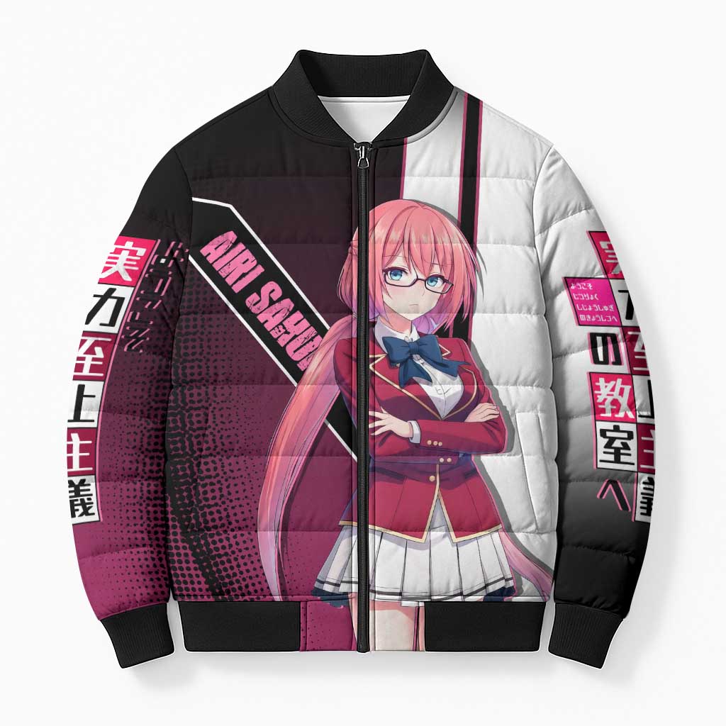 Airi Sakura Bomber Puffer Jacket Shy Moe-Inspired Anime Style