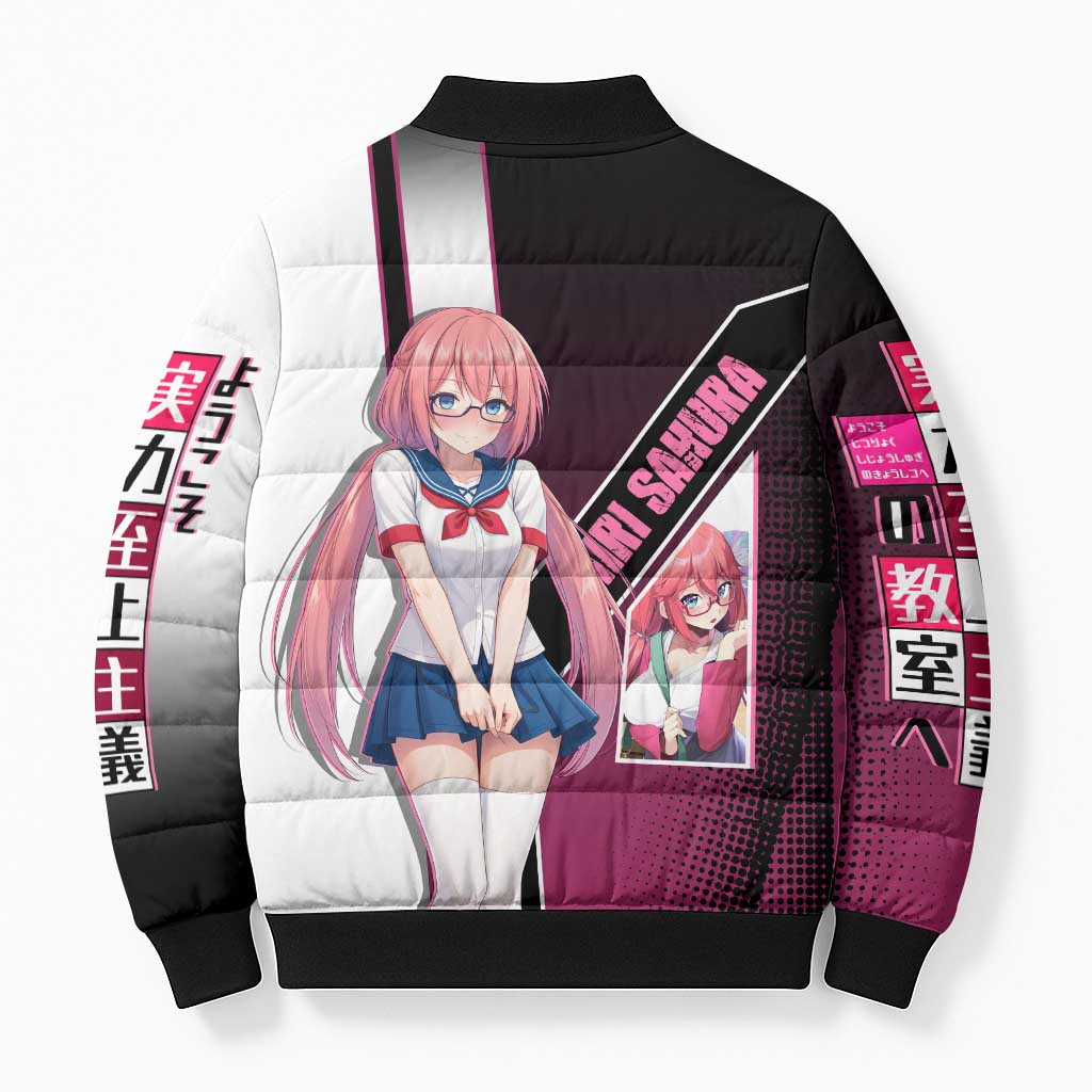 Airi Sakura Bomber Puffer Jacket Shy Moe-Inspired Anime Style