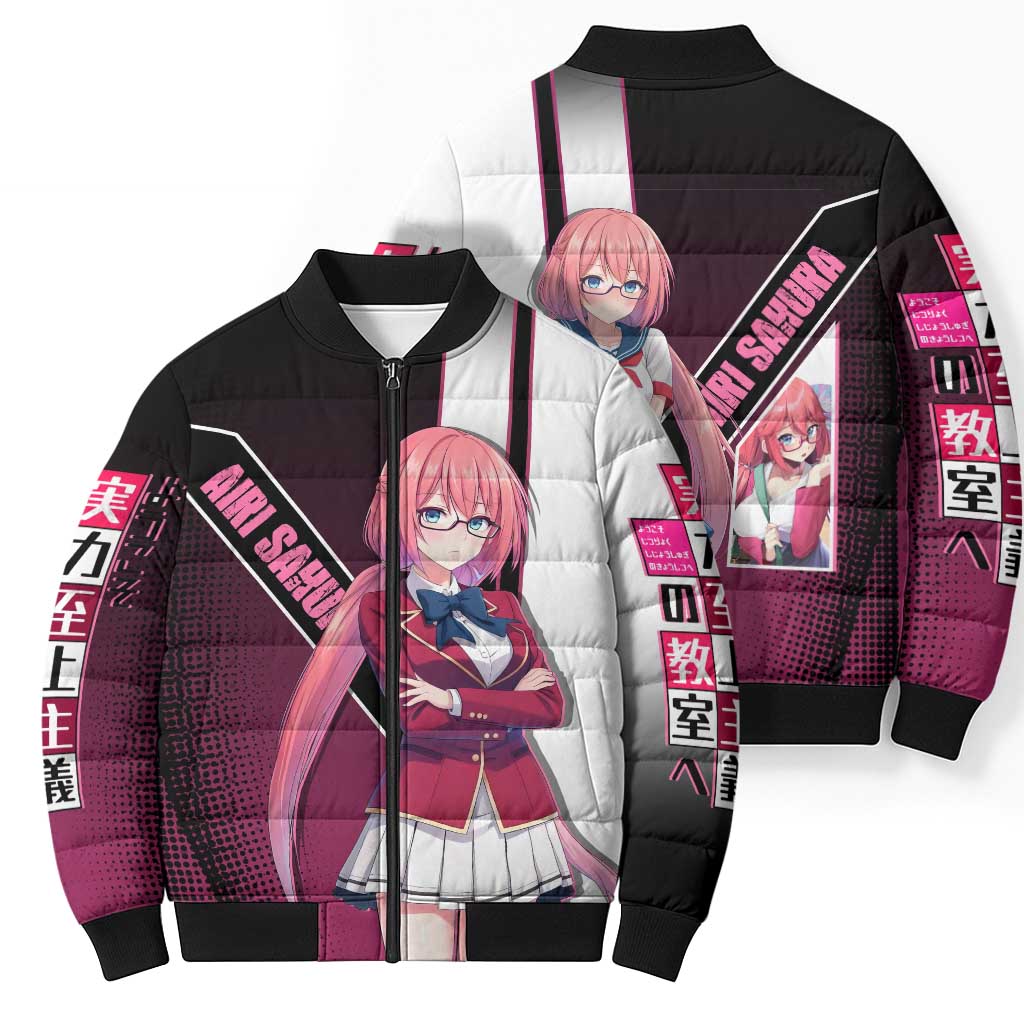 Airi Sakura Bomber Puffer Jacket Shy Moe-Inspired Anime Style