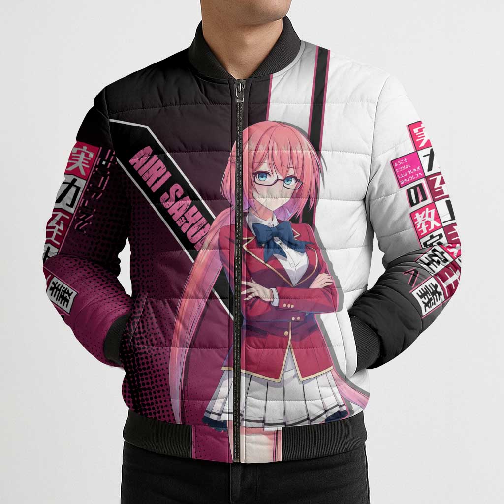 Airi Sakura Bomber Puffer Jacket Shy Moe-Inspired Anime Style