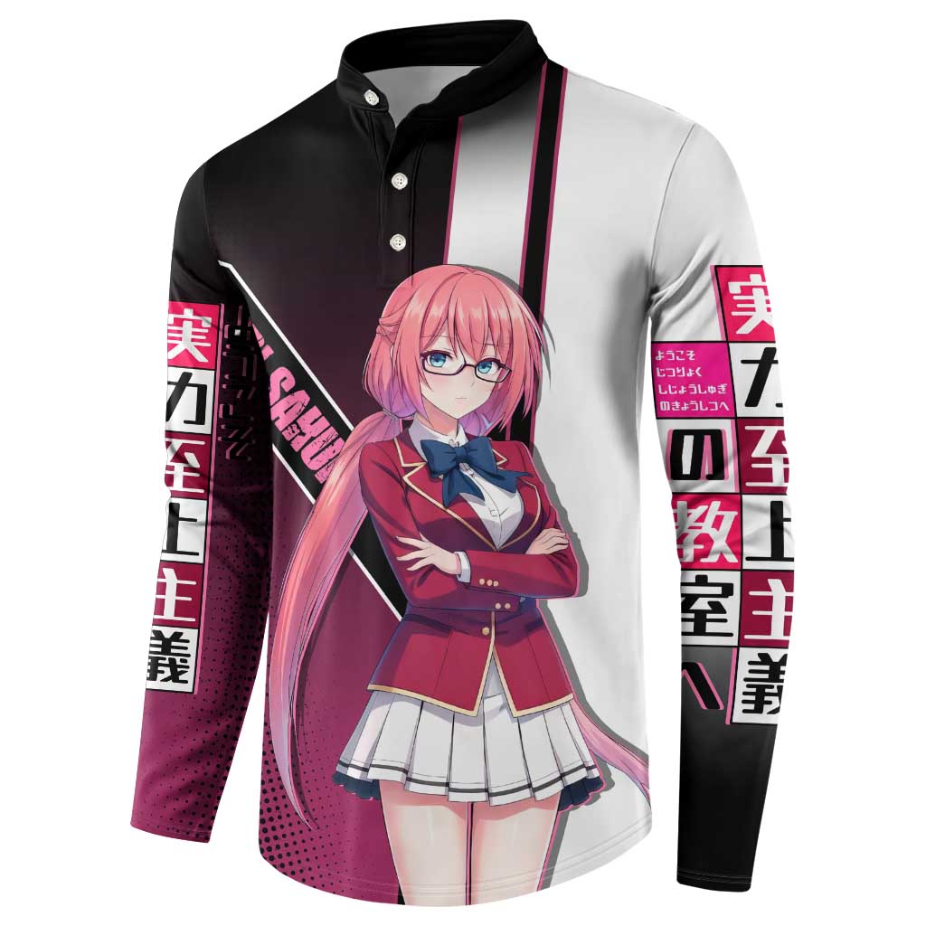 Airi Sakura Button Sweatshirt Shy Moe-Inspired Anime Style