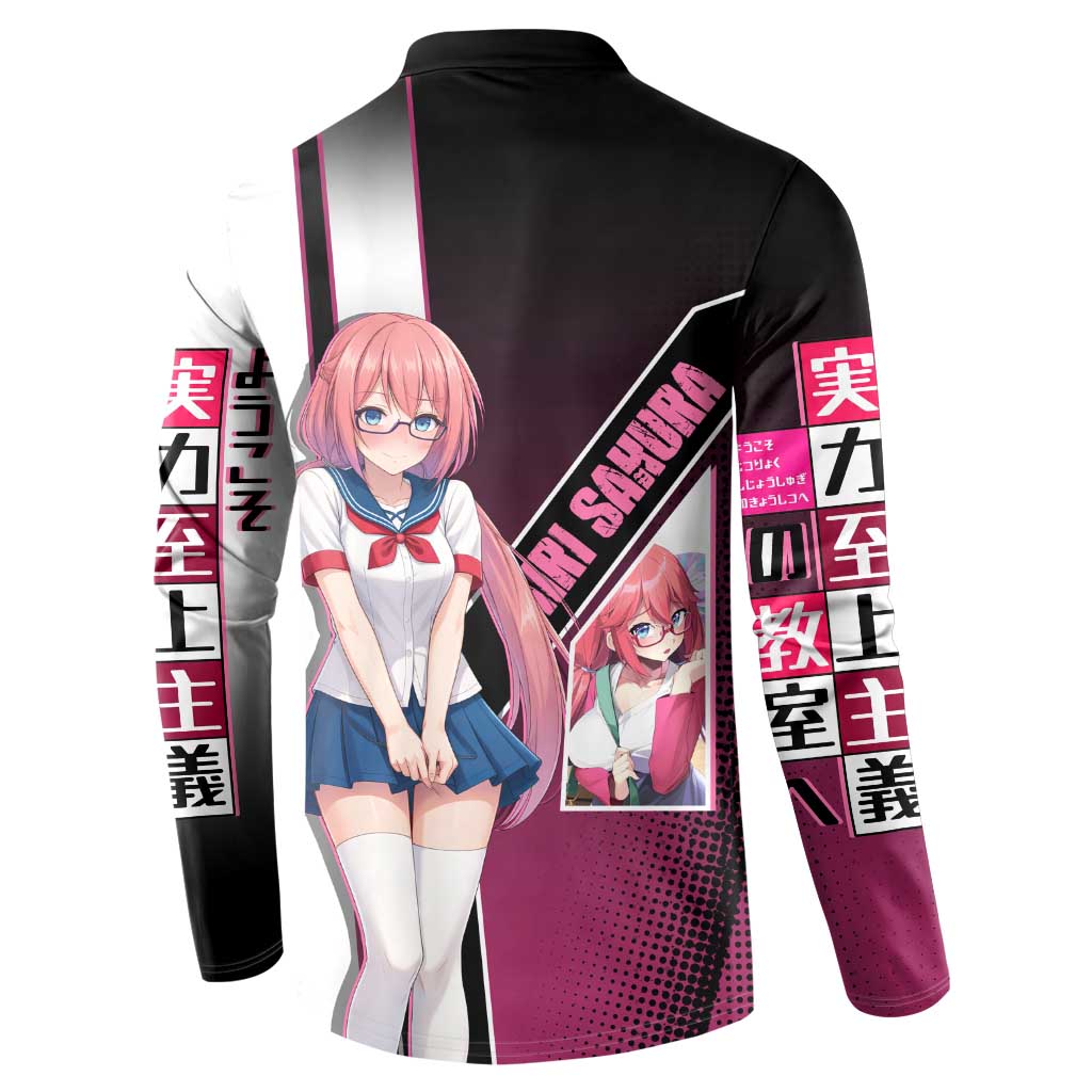 Airi Sakura Button Sweatshirt Shy Moe-Inspired Anime Style