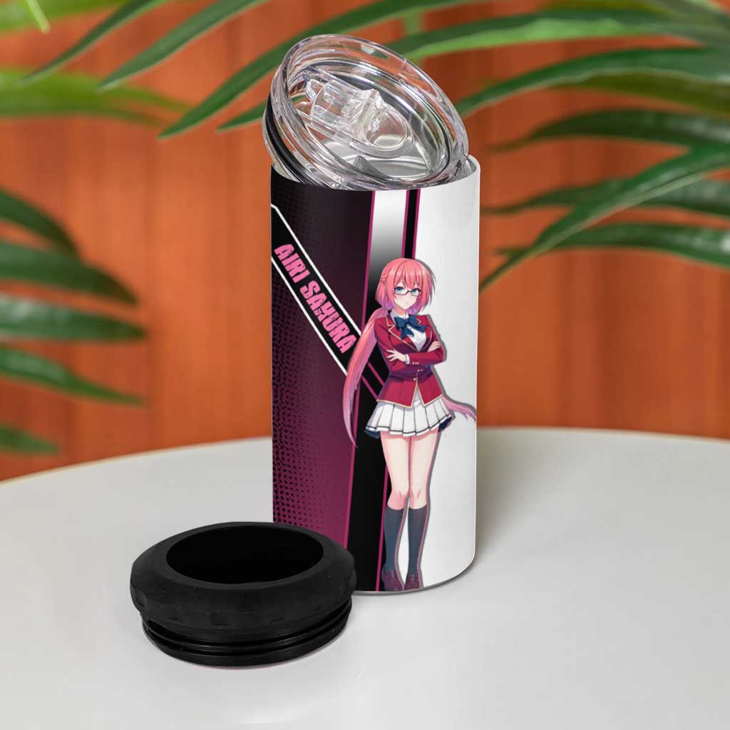 Airi Sakura 4 in 1 Can Cooler Tumbler Shy Moe-Inspired Anime Style