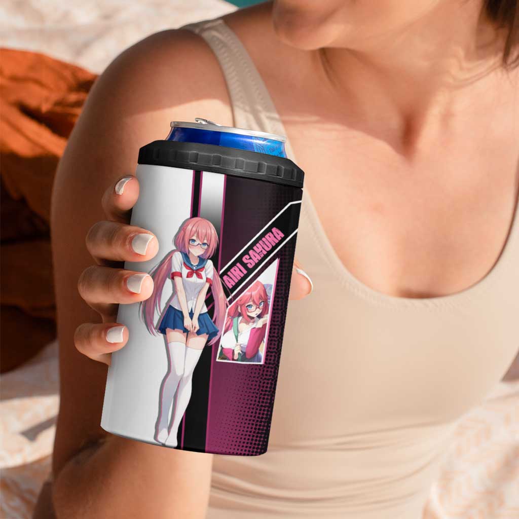 Airi Sakura 4 in 1 Can Cooler Tumbler Shy Moe-Inspired Anime Style