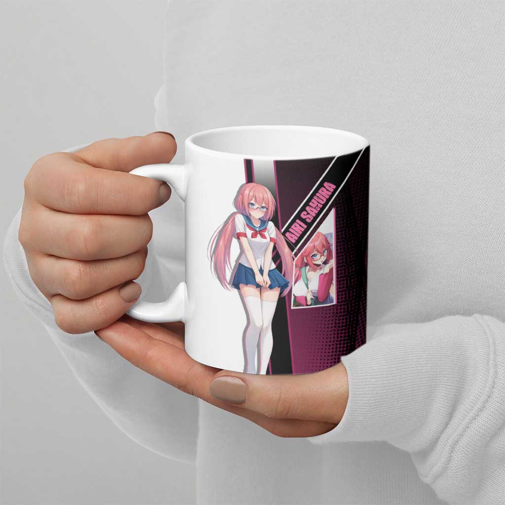 Airi Sakura Ceramic Mug Shy Moe-Inspired Anime Style