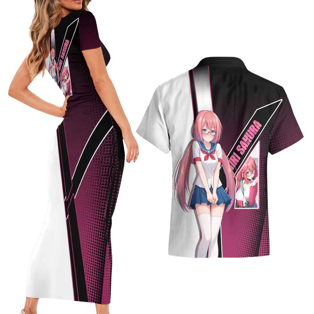 Airi Sakura Couples Matching Short Sleeve Bodycon Dress and Hawaiian Shirt Shy Moe-Inspired Anime Style