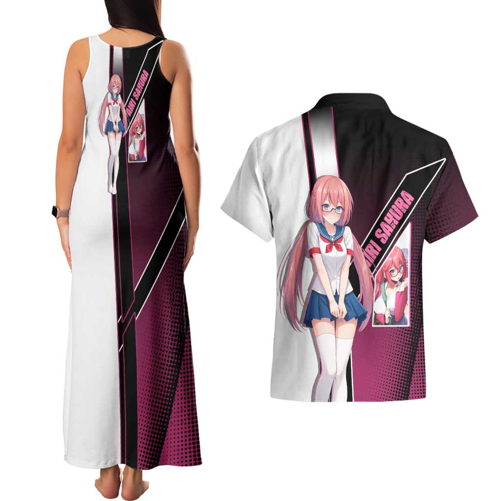Airi Sakura Couples Matching Tank Maxi Dress and Hawaiian Shirt Shy Moe-Inspired Anime Style