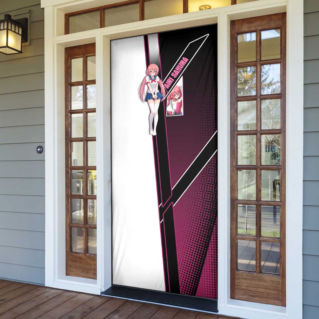 Airi Sakura Door Cover Shy Moe-Inspired Anime Style