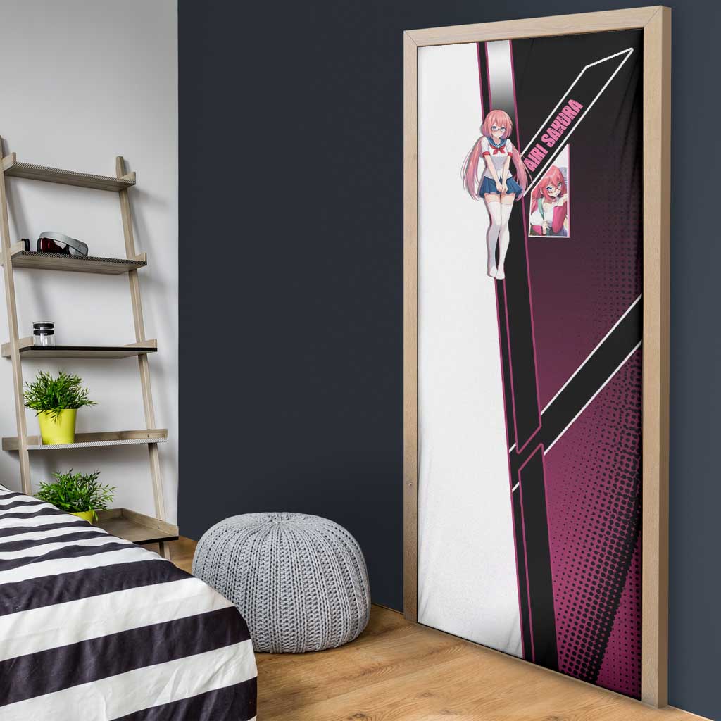 Airi Sakura Door Cover Shy Moe-Inspired Anime Style
