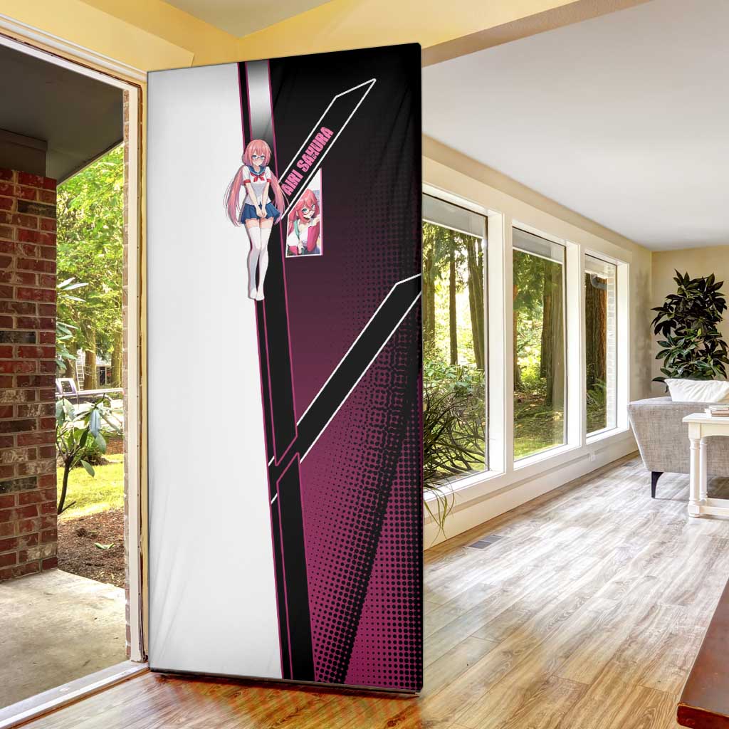 Airi Sakura Door Cover Shy Moe-Inspired Anime Style