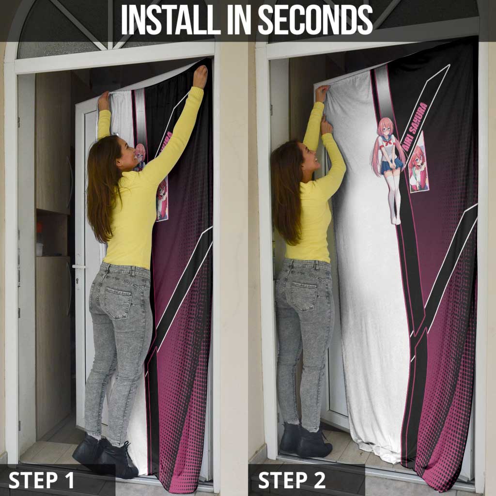 Airi Sakura Door Cover Shy Moe-Inspired Anime Style